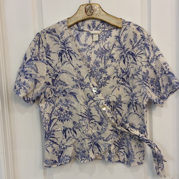 H&M Tops - H&M Crossober Blouse Linen